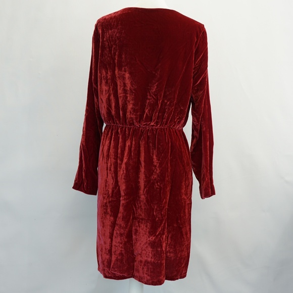Beltaine Red Velvet Holiday Party Dress - Picture 3 of 8